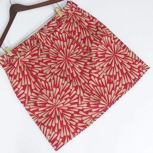 Talbots Tan & Red Mini Skirt SZ-16